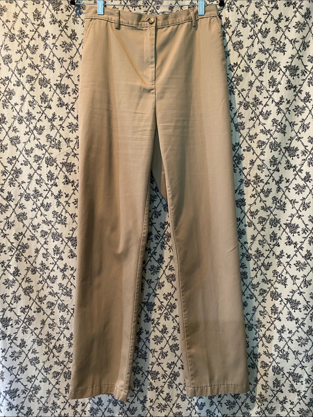 Lands' End Women's Khaki Straight-Leg Trousers
